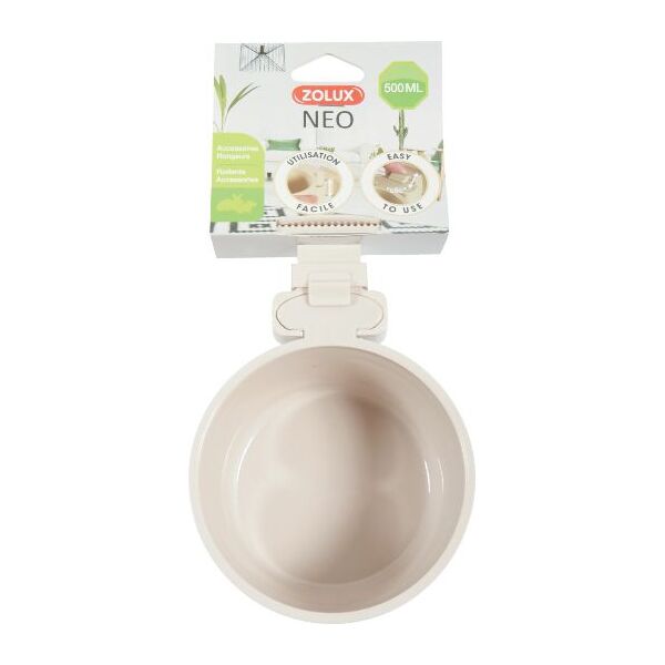 Zolux Miska plastikowa do zawieszenia Neo beżowa 12cm 1747795 3336022066982
