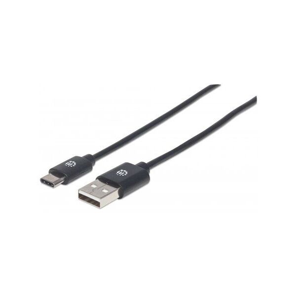 Kabel USB Manhattan USB-A - USB-C 3 m Czarny (354936) 1770790 766623354936