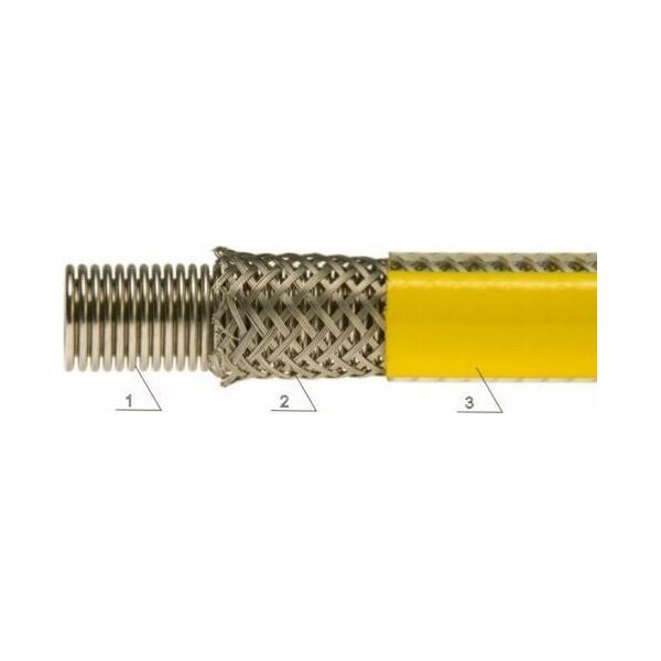 Mora PRZEWÓD GAZOWY oplot PVC F1/2-F1/2 L-1000 z dwiema obrotowymi nakrętkami 1791545 5903240759057