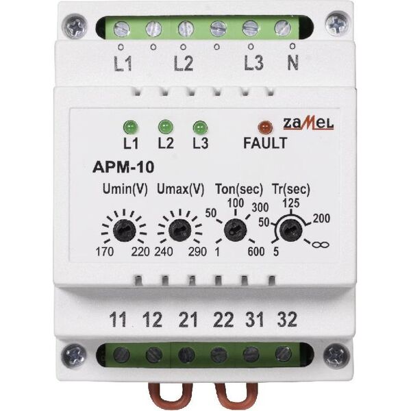 Zamel Automatyczny przełącznik faz 16A 230V/3x400V+N APM-10 (EXT10000202) 1810398 5903669072324