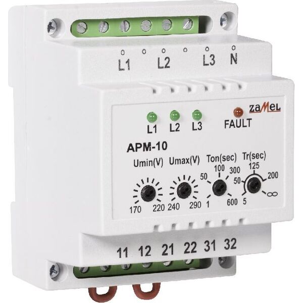 Zamel Automatyczny przełącznik faz 16A 230V/3x400V+N APM-10 (EXT10000202) 1810398 5903669072324