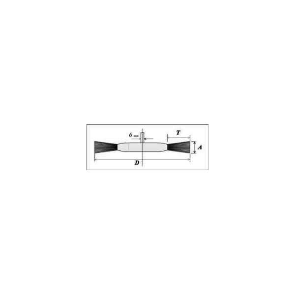 Szczotpol Szczotka tarczowa z trzpieniem 6mm śr. 100mm A40 3010026 5903792240041