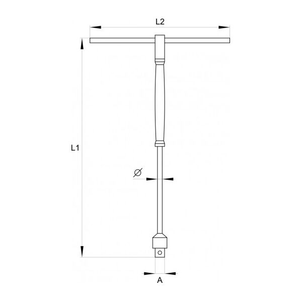 Yato Pokrętło typu T 1/2" 310mm (YT-1567) 3029732 5906083915673