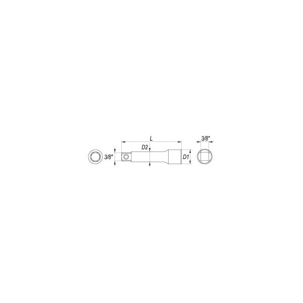 Yato Przedłużka 3/8" 152mm (YT-3844) 3030055 5906083938443
