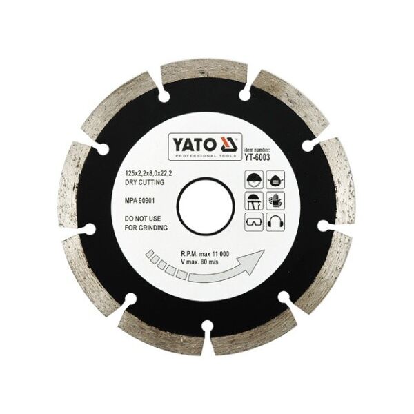 Yato Tarcza diamentowa segmentowa 125x2,2x22,2mm (YT-6003) 3030297 5906083960031
