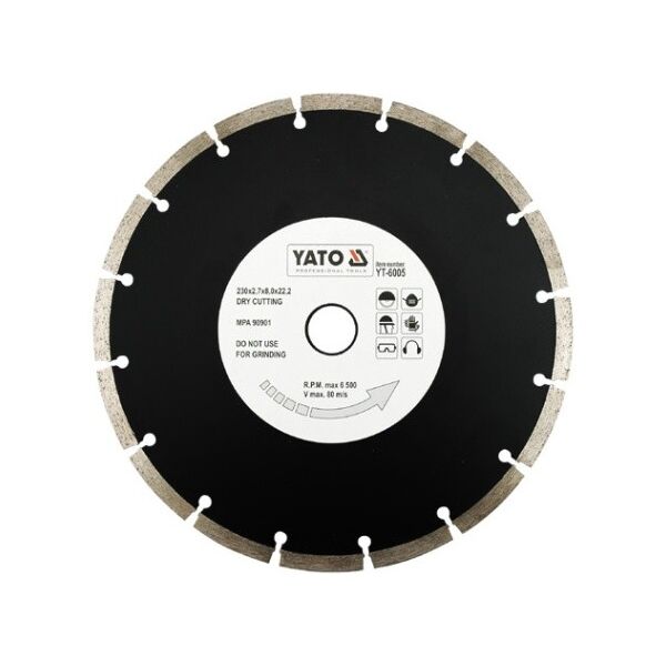 Yato Tarcza diamentowa segmentowa 230x2,7x22,2mm (YT-6005) 3030299 5906083960055