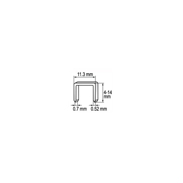 Yato Zszywki tapicerskie 8mm 11,3x0,7mm 1000szt. YT-7052 3030441 5906083970528