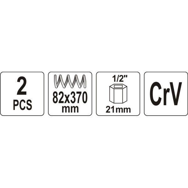 Yato Ściągacze do sprężyn 82x370mm 2szt. (YT-2544) 3036635 5906083925443