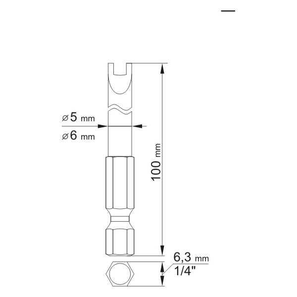 Yato Końcówki wkrętakowe Spanner nr6x100mm nr10x100mm 1/4 2szt. YT-0499 3039600 5906083904998
