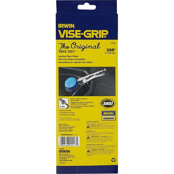 Irwin Szczypce zaciskowe łańcuchowe typ 20R 225mm (27ZR) 3041332 38548000275