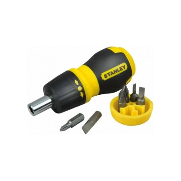 Stanley Wkrętak z wymiennymi końcówkami i grzechotką Multi-Bit + 6 końcówek 66-358 3046921 3253560663582