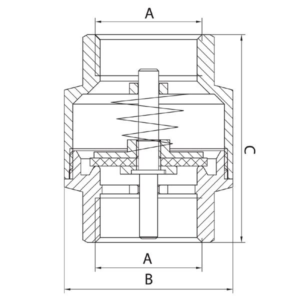 Ferro Zawór zwrotny z mosiężnym elementem zamykającym 3/4" ZZM2 3052829 5902194927345