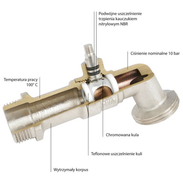 Ferro Zawór czerpalny 3/4" kulowy (KC2) 3056854 5902194914086