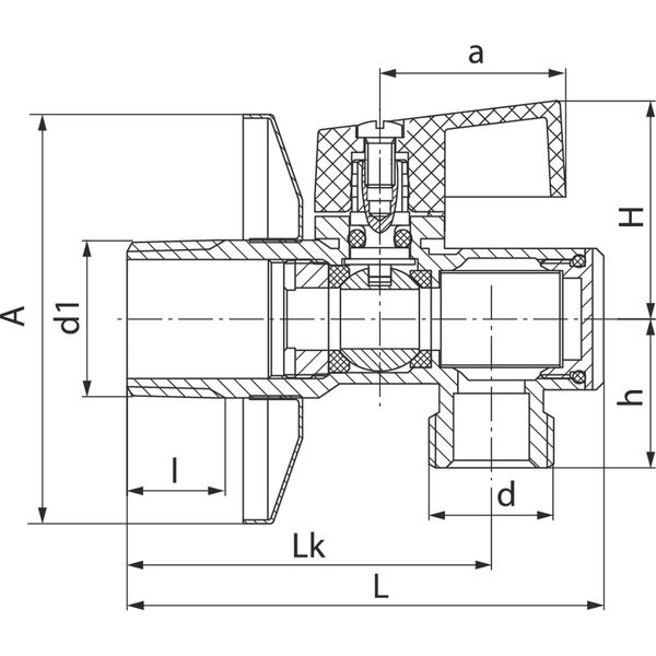 Valvex Zawór kątowy Angel Plus z ﬁltrem 1/2"x1/2"  (1481870) 3060930 5907451906477