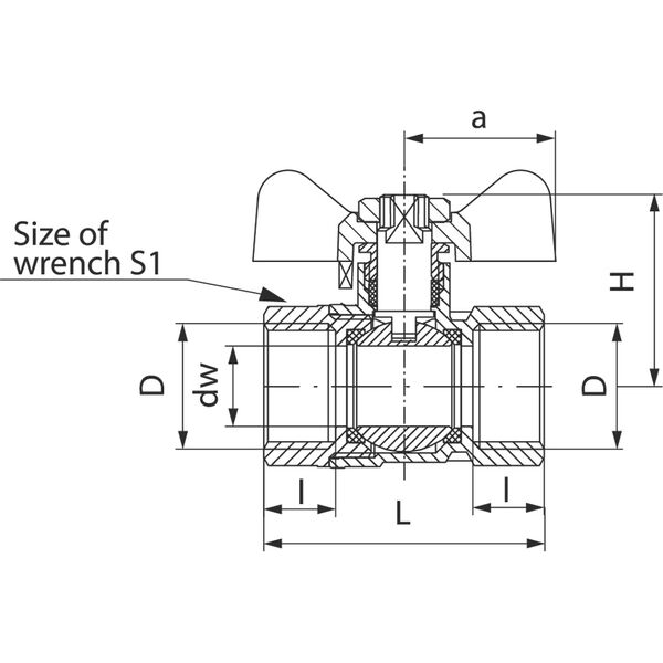 Valvex Zawór kulowy nakrętno-nakrętny 1/2" wodny 1452400 3069346 5907451933152