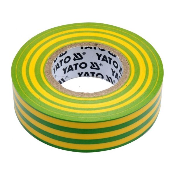 Yato Taśma elektroizolacyjna 19x0,13mm/20m PVC, izolacja-max 40kV /żółto-zielony/ - YT-81655 3073901 5906083816550
