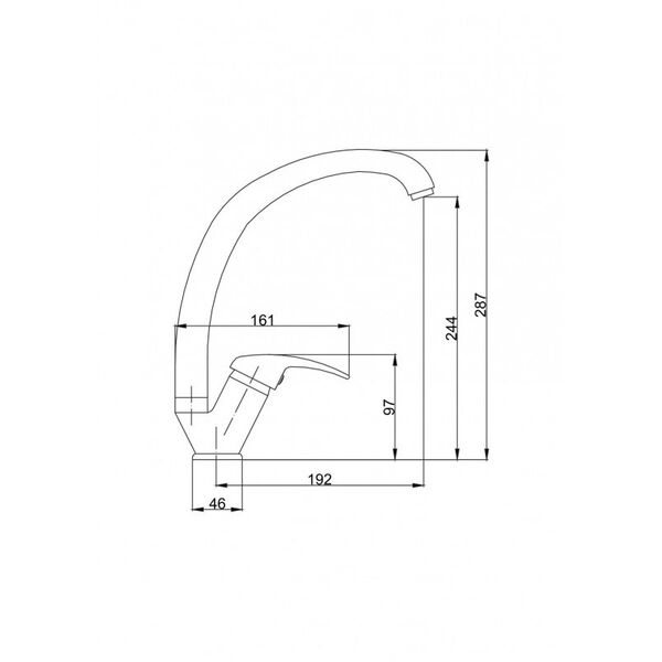 Bateria kuchenna Hydroland Jowisz stojąca chrom (B385S) 3076711 5900238565522