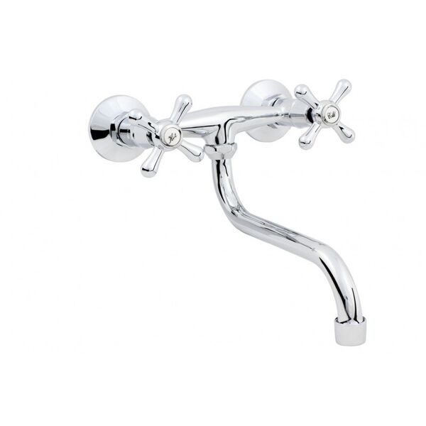Bateria kuchenna Hydroland Retro ścienna chrom (B204) 3076719 5900238565195