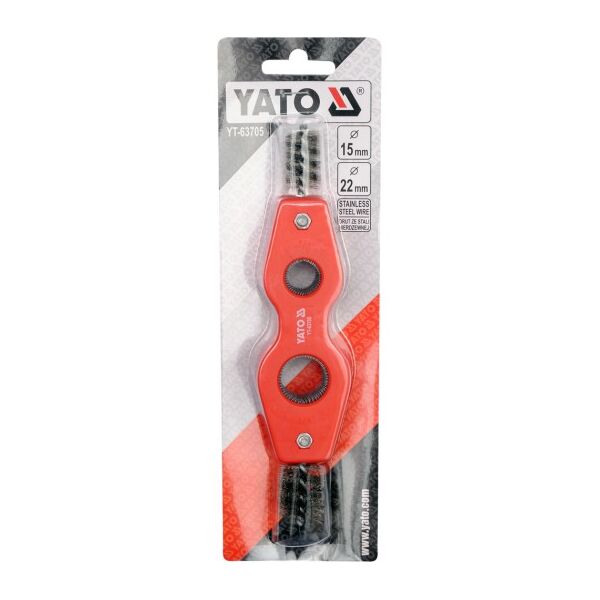 Yato Szczotka wewnętrzna do rur miedzianych 2w1 Ø=15 i 22mm (YT-63705) 3089175 5906083637056