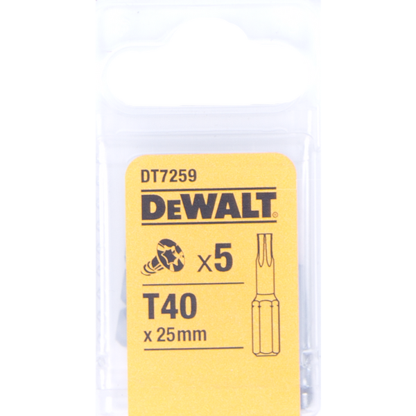 Dewalt Końcówki wkrętarskie do końcówek Torx 25mm T40 - DT7259 3096142 5035048012857