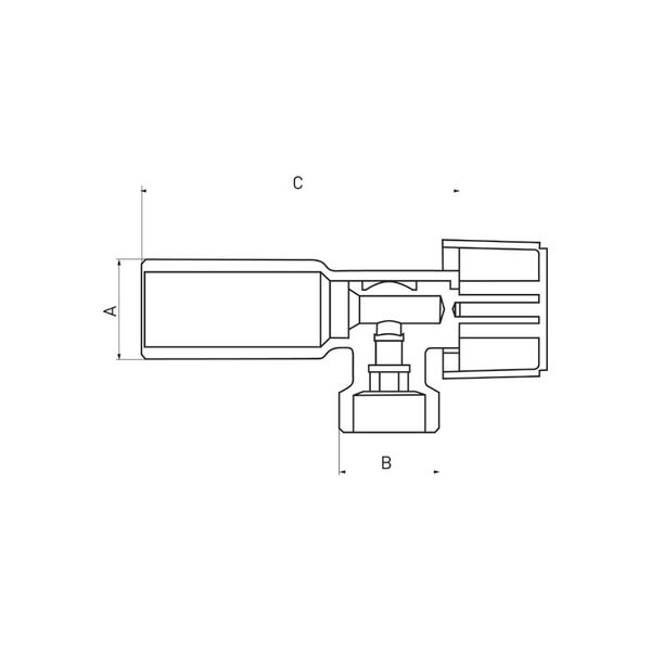 Ferro Zawór kątowy z motylkiem 1/2"x1/2"  (Z1212K) 3096748 5901095659317