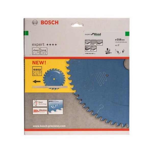 Bosch Piła tarczowa do drewna 216x30x2,4mm 48z 2608642497 3097517 3165140648226