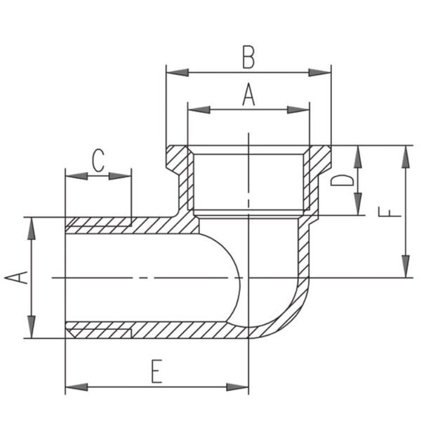 Ferro Kolanko nakrętno-wkrętne 5/4" mosiężne - K13Z 3099002 5901095630484