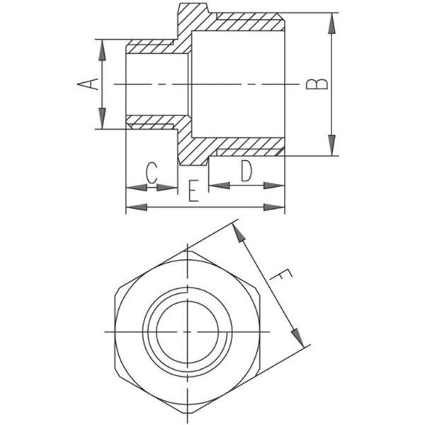 Ferro Nypel redukcyjny 6/4"x1" - N16Z 3099015 5902194915984