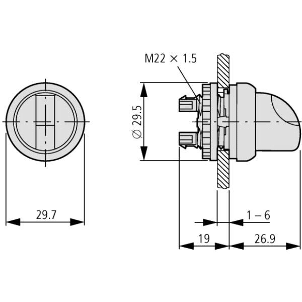 Eaton Przycisk podświetlany M22-WRLK-W biały 216823 3100702 4015082168230