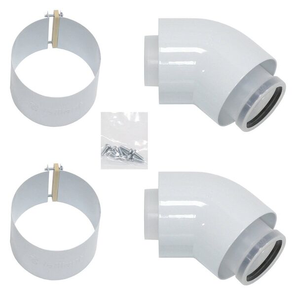 Vaillant Kolano powietrzno-spalinowe 60/100 45° 2szt. - 303911 3104338 4024074398135