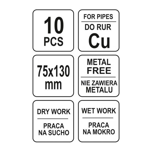 Yato Włóknina do czyszczenia rur miedzianych (YT-63740) 3106473 5906083637407