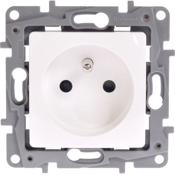 Legrand Gniazdo wtyczkowe z uziemieniem 16A 250V biały - 664536 3110624 3245066645360