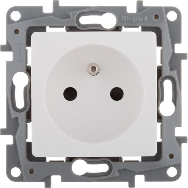 Legrand Gniazdo wtyczkowe z uziemieniem 16A 250V biały - 664536 3110624 3245066645360
