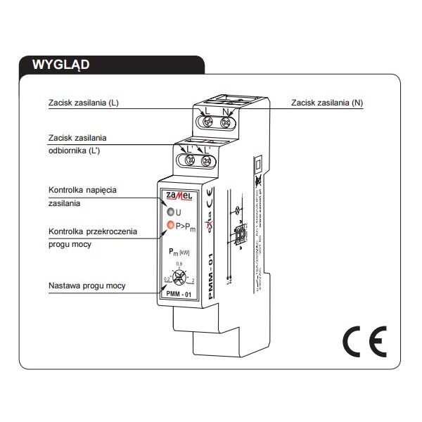 Zamel Ogranicznik mocy 230V AC 0,2-2kW PMM-01 3114411 5903669024880
