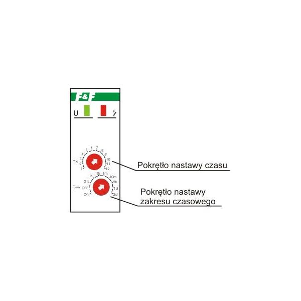 F&F Przekaźnik czasowy jednofunkcyjny 230V 10A - PCA-512 3115409 5908312595434