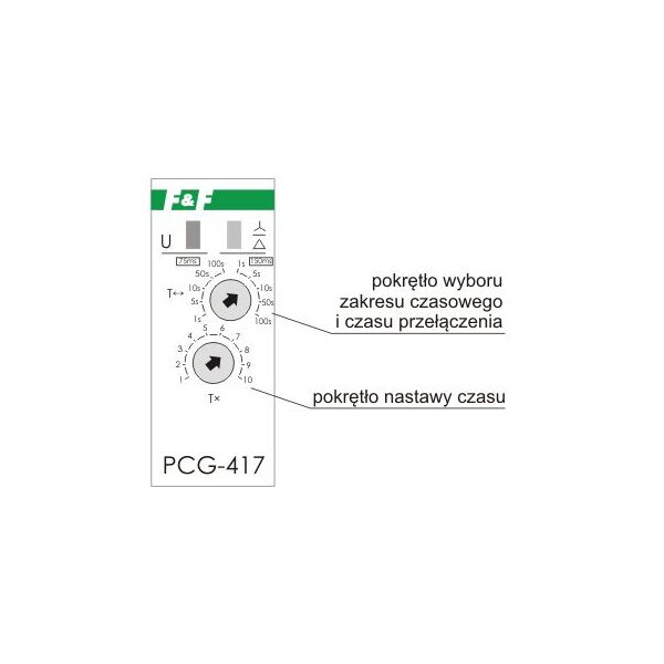 F&F Przekaźnik czasowy 24/230V 2x8A - PCG-417 3115411 5908312595502