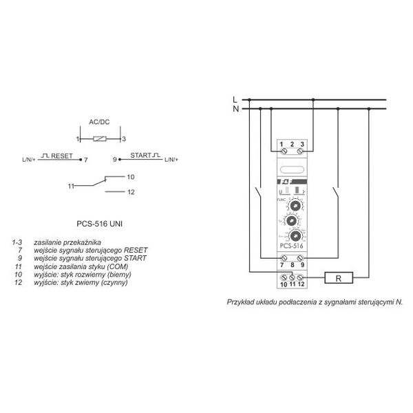 F&F Przekaźnik czasowy wielofunkcyjny 12-264V 8A - PCS-516 UNI 3115418 5908312591429