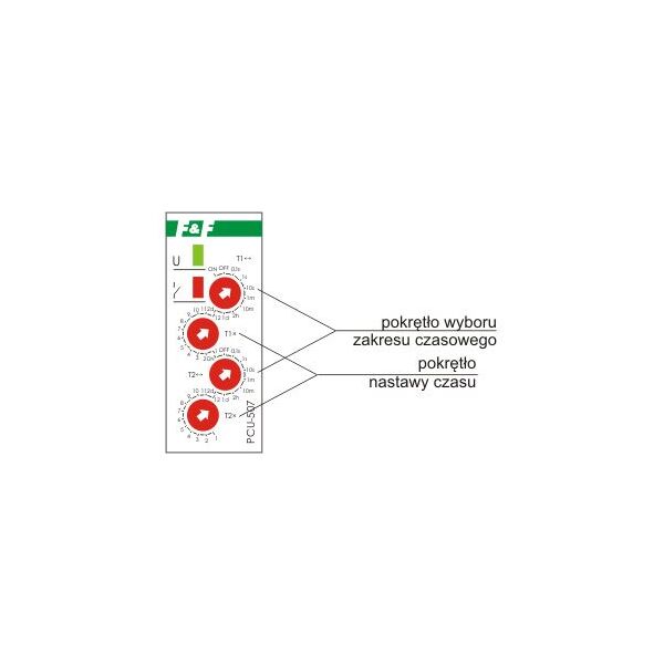 F&F Przekaźnik czasowy uniwersalny 230V 2x8A - PCU-507 3115421 5908312594413