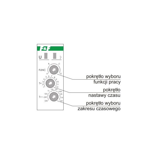 F&F Przekaźnik czasowy uniwersalny 24/230V 2x8A - PCU-510 DUO 3115422 5908312595403