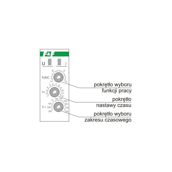 F&F Przekaźnik czasowy uniwersalny 12-264V 8A - PCU-511 UNI 3115424 5908312591351