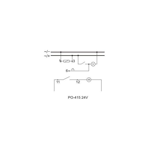 F&F Przekaźnik czasowy z opóźnionym opadaniem 16A 24V (PO-415) 3115447 5908312595595
