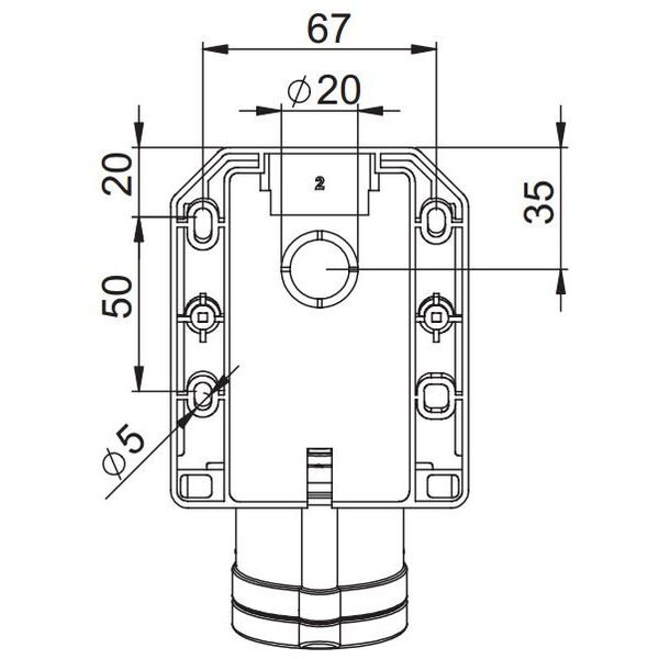 PCE Gniazdo stałe 32A 230V 2P+Z IP44 123-6 3115621 5907711100294