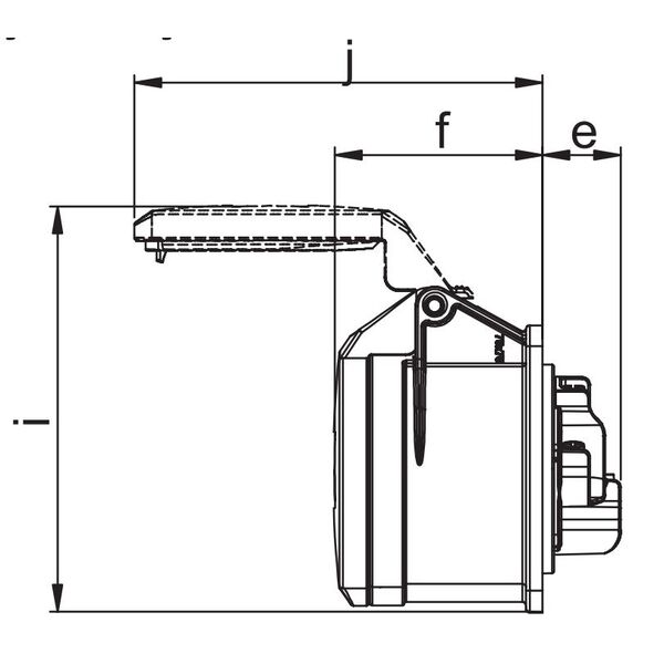 PCE Gniazdo tablicowe proste 16A 400V 3P+Z+N 75x75mm IP44 315-6F7 3115637 5907711117834