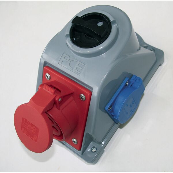 PCE Gniazdo stałe z wyłącznikiem Combo-Pol 16A 400V 3P+Z+N 230V IP44 96061541W 3115644 5907711108382