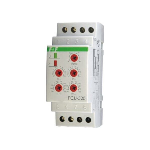 F&F Przekaźnik czasowy uniwersalny 230V 2x8A - PCU-520 3115425 5908312595427
