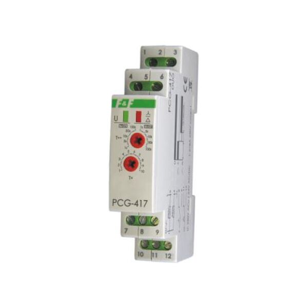 F&F Przekaźnik czasowy 24/230V 2x8A - PCG-417 3115411 5908312595502