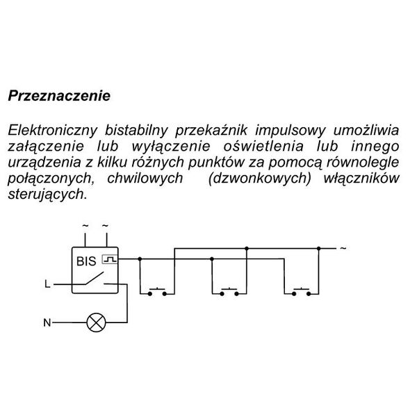 F&F Przekaźnik impulsowy 240V 16A 1 moduł IP40 (BIS-411) 3115750 5908312594017