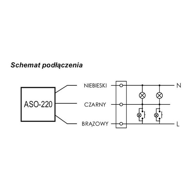 F&F Automat schodowy 220V 10A montaż natynkowy IP65 - ASO-220 3115779 5908312592013