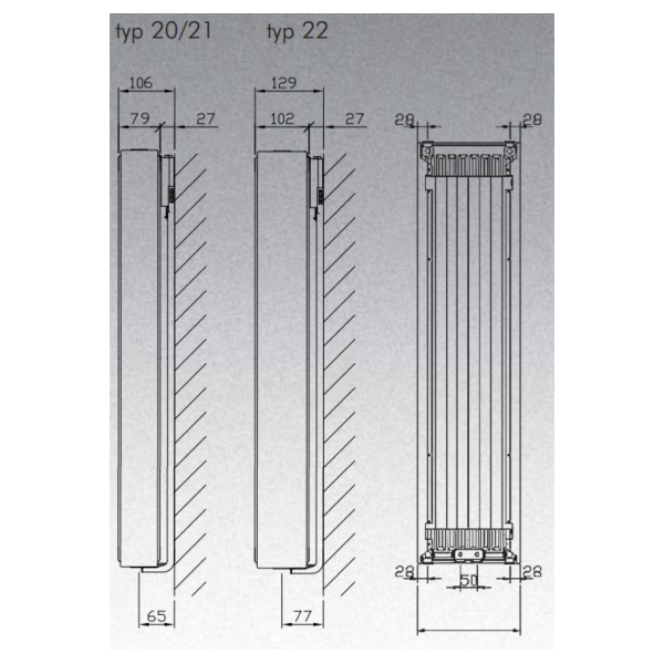 Stelrad Grzejnik Vertex Style typ 22 700x2000mm 2772W (VS-22/200/070) 3119275 5414305598097