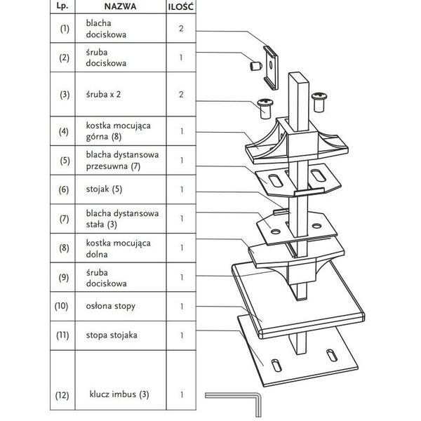 Gorgiel Stojak grzejnikowy H 600 1029101130 3123105 5901828097379